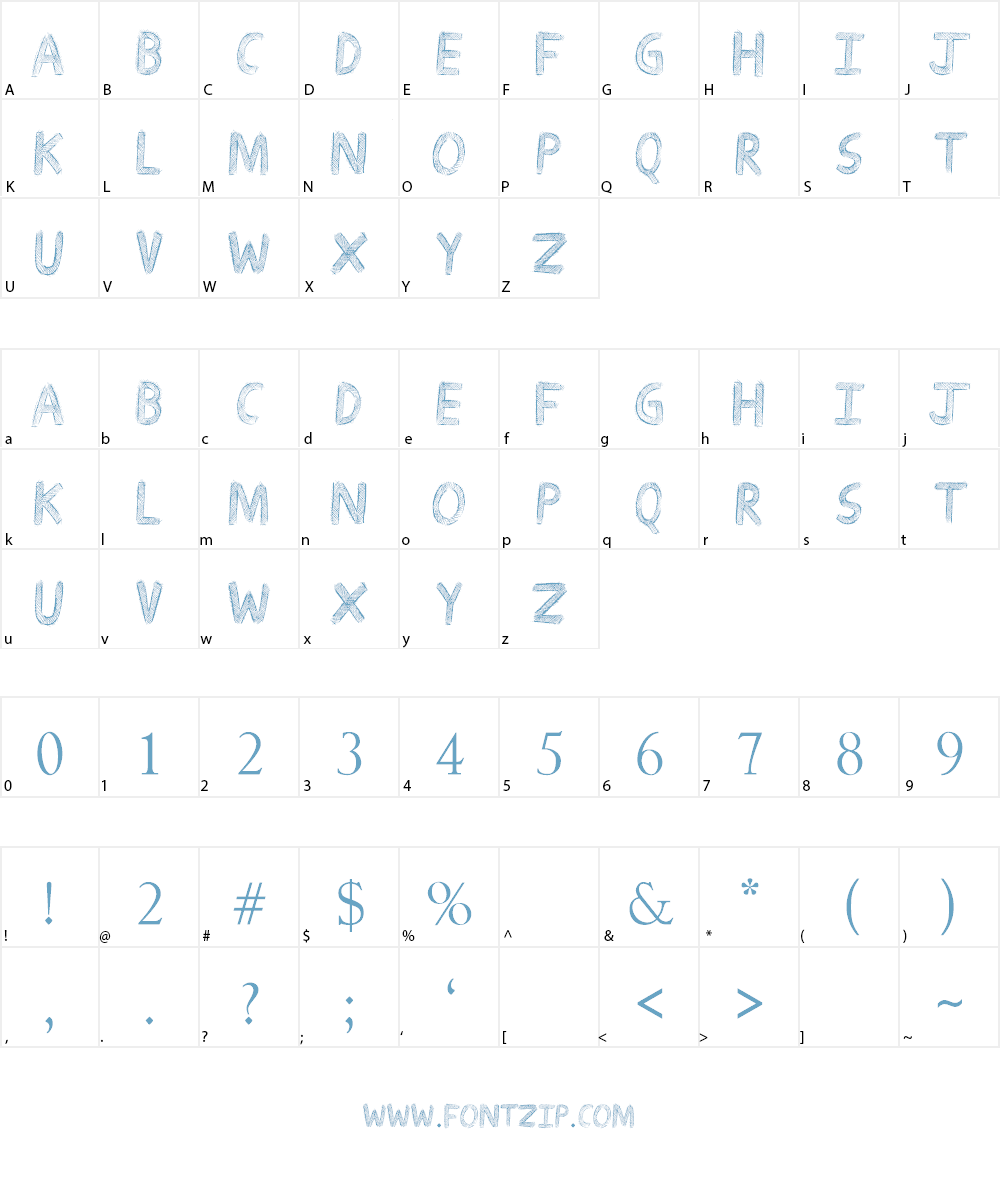Drawing Guides Font Character